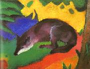 Franz Marc Blue Black Fox oil on canvas